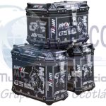 CAJ-7104-0093 CAJA PORTA-EQUIPAJE 3PZ ALUMINIO NEGRO TREKKER 45L
